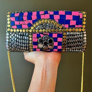 COPY - Mosaic Clutch, Antique Purse | Metal Clutch | Indian Handmade Sling Bag …